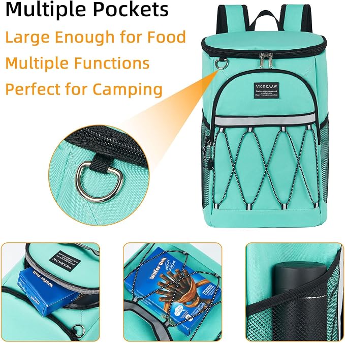 Backpack Cooler Backpack 26 Cans Insulated Leak Proof for Women Men Beach Camping Picnic Fishing Hiking Lunch Backpack Waterproof Cooler
