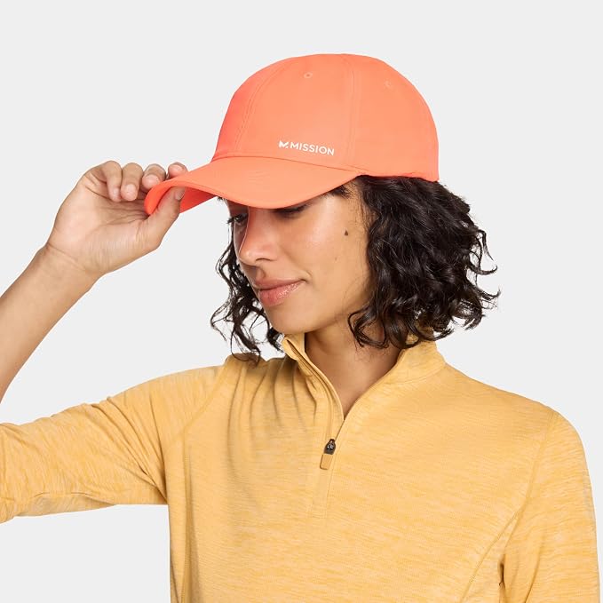 MISSION Cooling Performance Hat, Unstructured Low-Profile Adjustable Fit - UPF 50 - for Running, Workouts & Outdoors