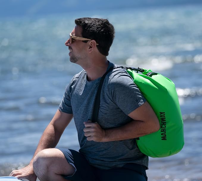 MARCHWAY Floating Waterproof Dry Bag Backpack 5L/10L/20L/30L/40L, Roll Top Sack Keeps Gear Dry for Kayaking, Rafting, Boating, Swimming, Camping, Hiking, Beach, Fishing