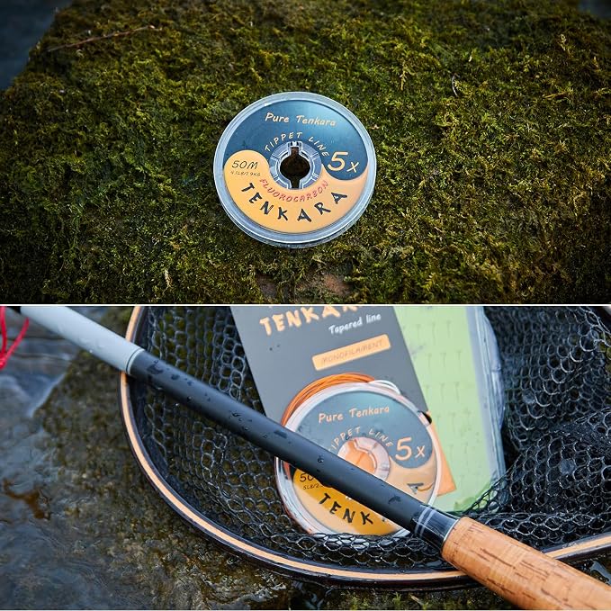 Fly Fishing Tenkara Fluorocarbon Tippet Lines, Freshwater Clear 4X 5X 6X, 50M