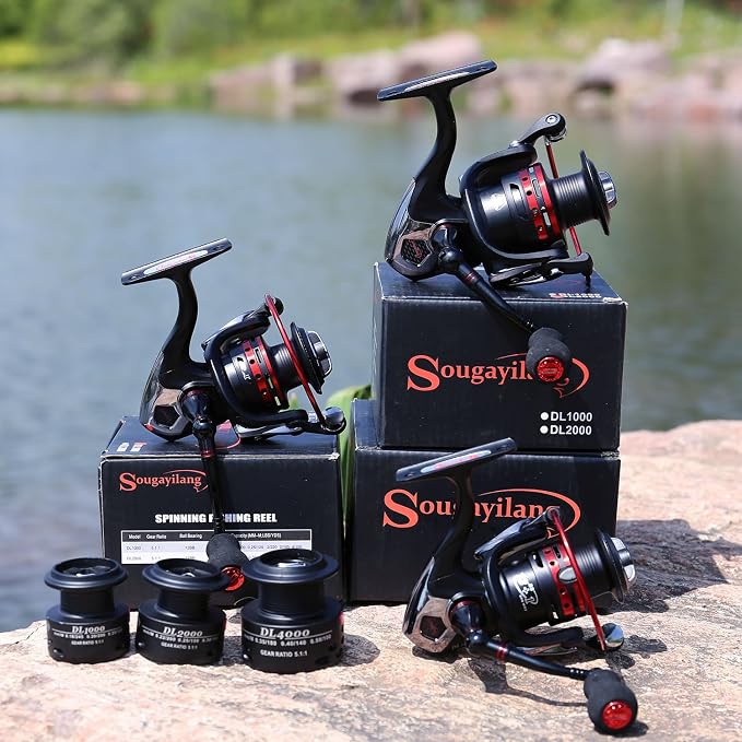Sougayilang Fishing Reels Powerful 13+1BB Spinning Reels Ultra Smooth Reel for Saltwater or Freshwater
