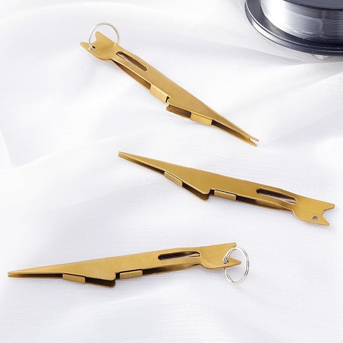Deekin 3 Pcs Fishing Line Knot Quick Tie Fishing Knot Tying Tool Fly Nail Knot Tool Fly Angler Accessories Fly Tying Equipment for Hooks Lures Lines Men