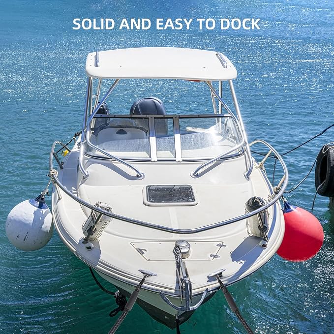 Bungee Dock Lines for Boats 4ft, 2 Pack Shock Absorbing Mooring Ropes with 316 Stainless Steel Clips, Marine Grade PWC Accessories for Jet Ski, Kayak, Pontoon, Watercraft