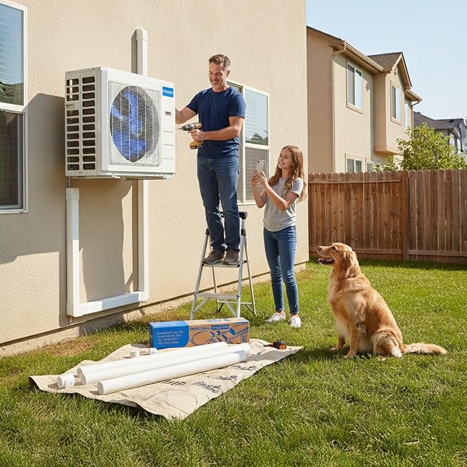 MRCOOL LineGuard 4.5 Inch Line Set Cover Kit, Mini Split Air Conditioner Accessory for Outdoor Line Protection, DIY Installation, 12 Feet