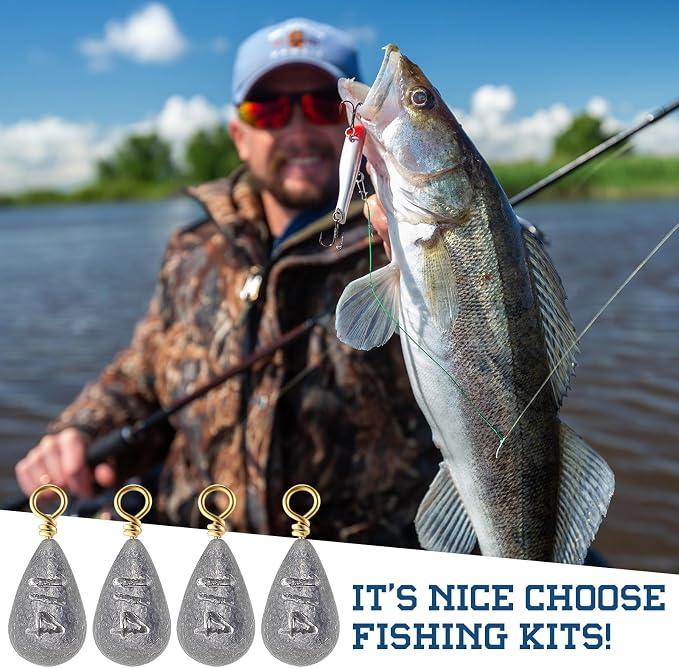 Bass Casting Swivel Bell Sinkers Fishing Weights Drop Shaped Fishing Sinkers Catfish Weights for Ocean Saltwater Surf Bass Casting Gear Tackle