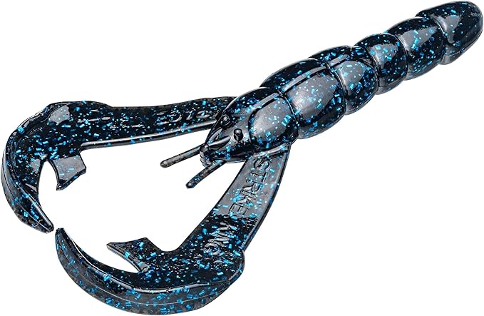 Strike King Rattlin' Rage Craw Soft Bait Fishing Lure, 4", Glass Rattle Chamber