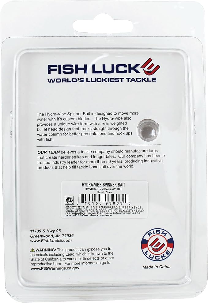 Luck E Strike Hydra-Vibe Spinner Bait with Custom Blades