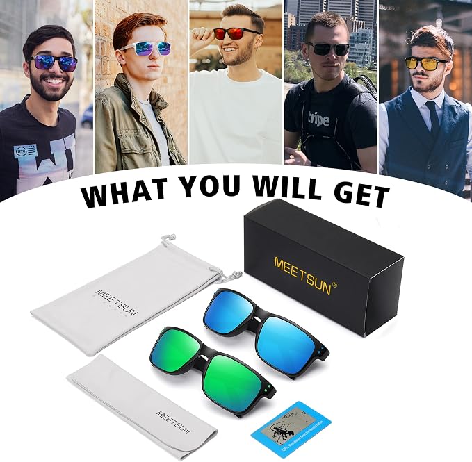 MEETSUN Polarized Sunglasses for Men Women Sports Driving Fishing Glasses UV400 Protection
