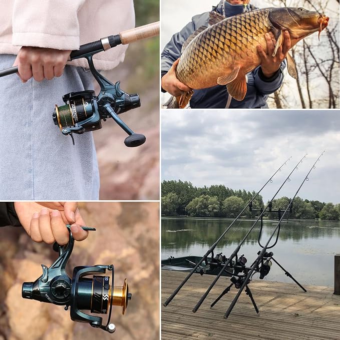 Sougayilang Carp Fishing Reel 13+1 Stainless Steel BB Bait Feeder Spinning Reel for Freshwater and Saltwater
