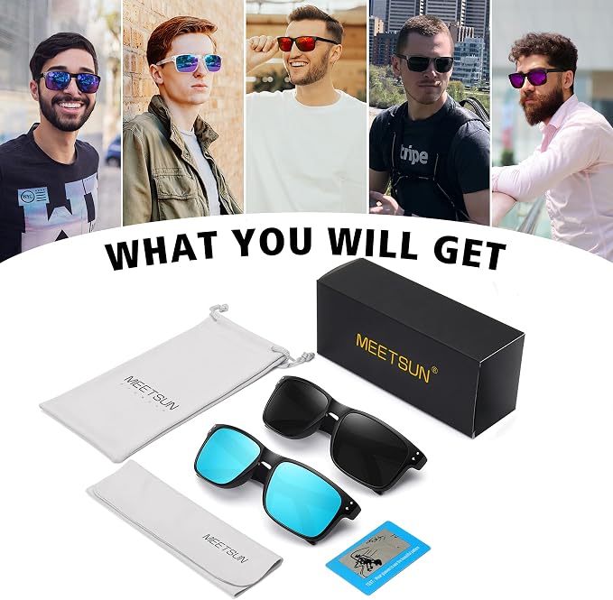 MEETSUN Polarized Sunglasses for Men Women Sports Driving Fishing Glasses UV400 Protection