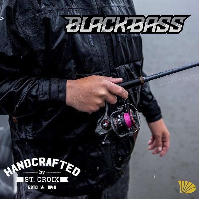 St. Croix Rods Black Bass Spinning Rod, RIS, Premium Quality, Durably Sensitive, High Performing Spinning Rod