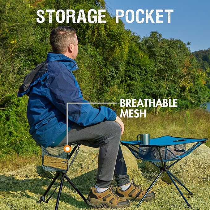 Portal Tall Folding Tripod Stool for Outdoor Camping Walking Hunting Hiking Fishing Travel, Support 225 lbs