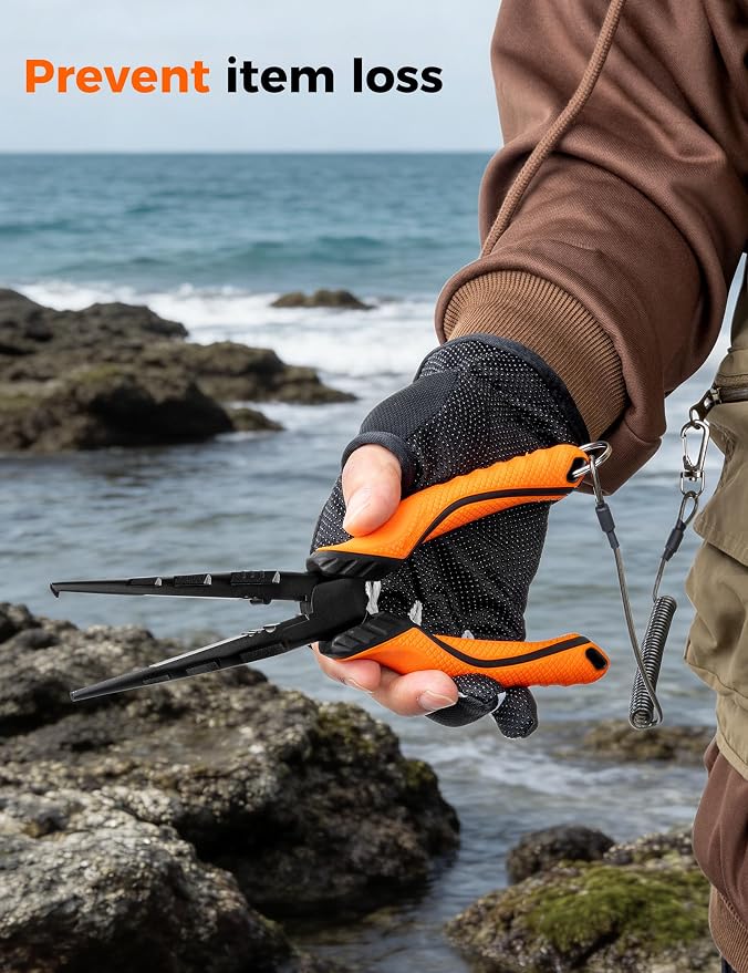 Fishing Pliers,Carbon Steel with Corrosion Resistant Coated Fishing Tools,Multitool for Saltwater