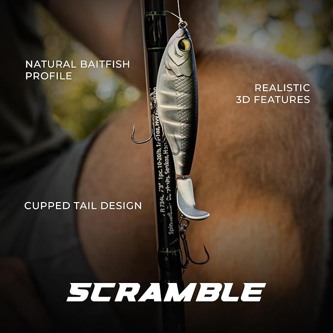 6th Sense – The Scramble Bass Fishing Topwater Fishing Lure with Rotating Tail