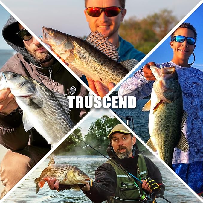 TRUSCEND Swim or Jig Fishing Spinner Baits for Freshwater and Saltwater, Rooster Tail Fishing Lures for Trout Bass Walleye Crappie Salmon Pike, Blade Bait with Copper Blade