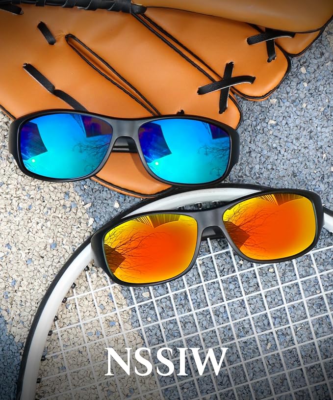 NSSIW Polarized Sunglasses-Men Sports Mens-Sunglasses: Sun Glasses Women Polarized UV400 Protection for Fishing Running Golf
