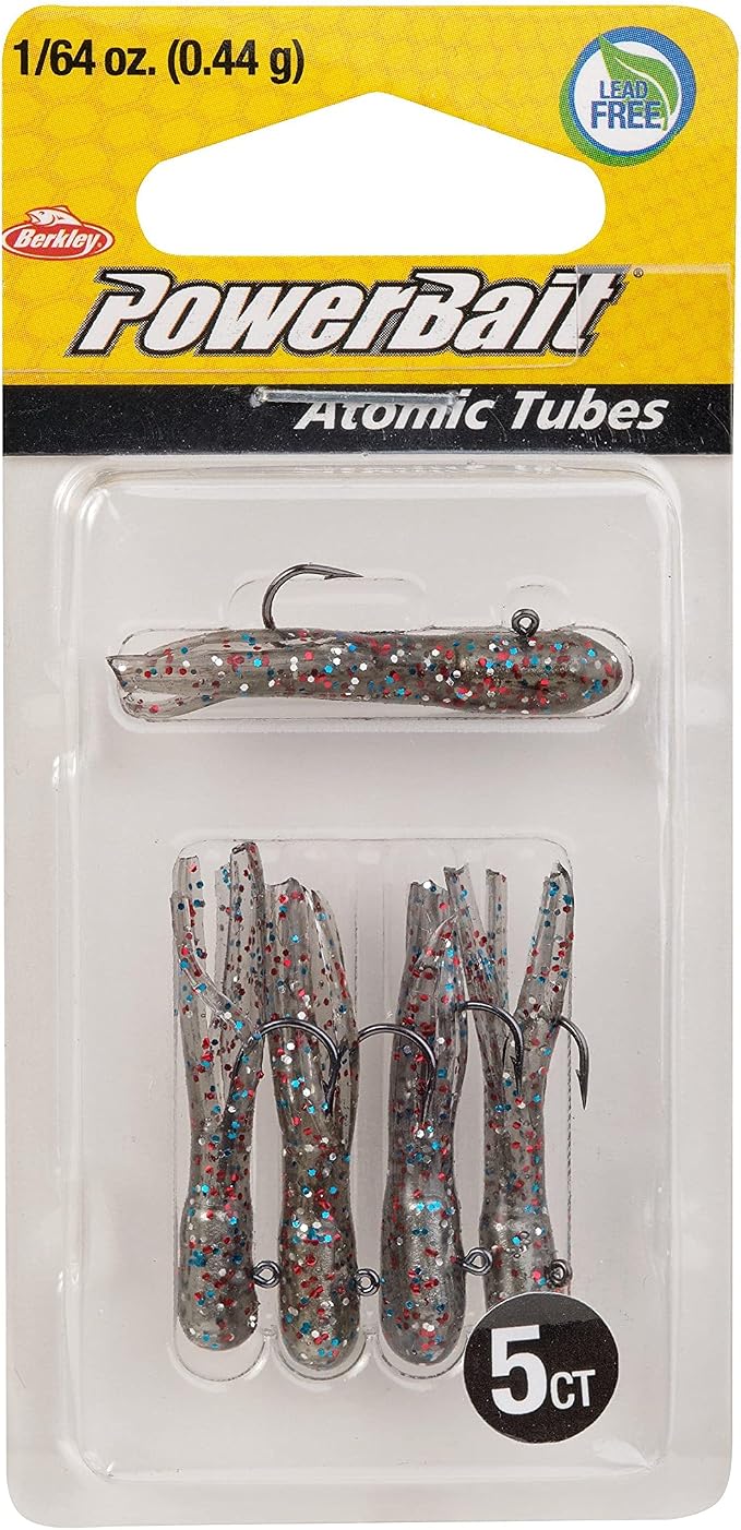 Berkley PowerBait Pre-Rigged Atomic Tubes Fishing Soft Bait