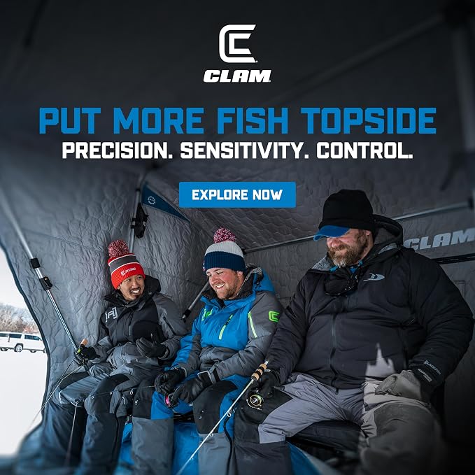 CLAM Dead Meat 28 Inch Medium Ice Fishing Combo
