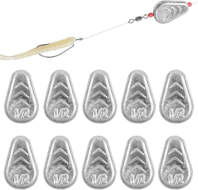 5/10 Pack No Roll Sinker Lead Fishing Weights Catfish Sinkers Coin Disc Weight Snagless Flat Inline Sinker for Catfishing Rig Bank River Surf Fishing Saltwater