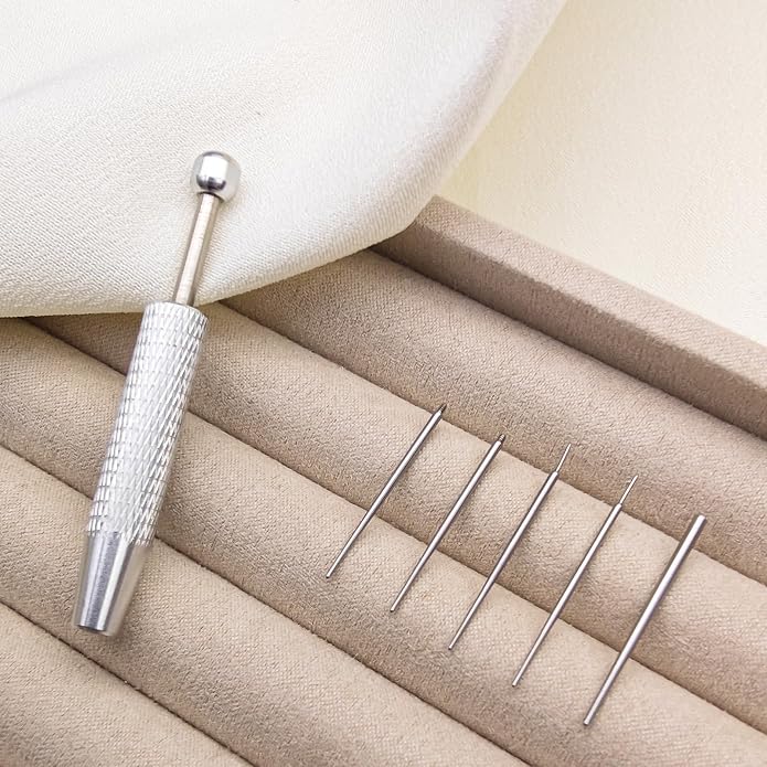 14G 16G 18G 20G Piercing Taper Piercing Ball Grabber Tool Stainless Steel Flat Back Earring Applicator Tool Threadless Insertion Pin Curved Body Piercing Kit for Ear/Nose/Navel/Lip/Eyebrow