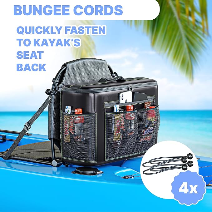 TidyFriend Kayak Cooler Behind Seat, Waterproof Cooler for Kayaking, Kayak Accessories Cooler Bag, Compatible with Lawn Chair Seat, Portable Ice Chest, Keeps Drinks Cold, Travel, Beach, Lunch