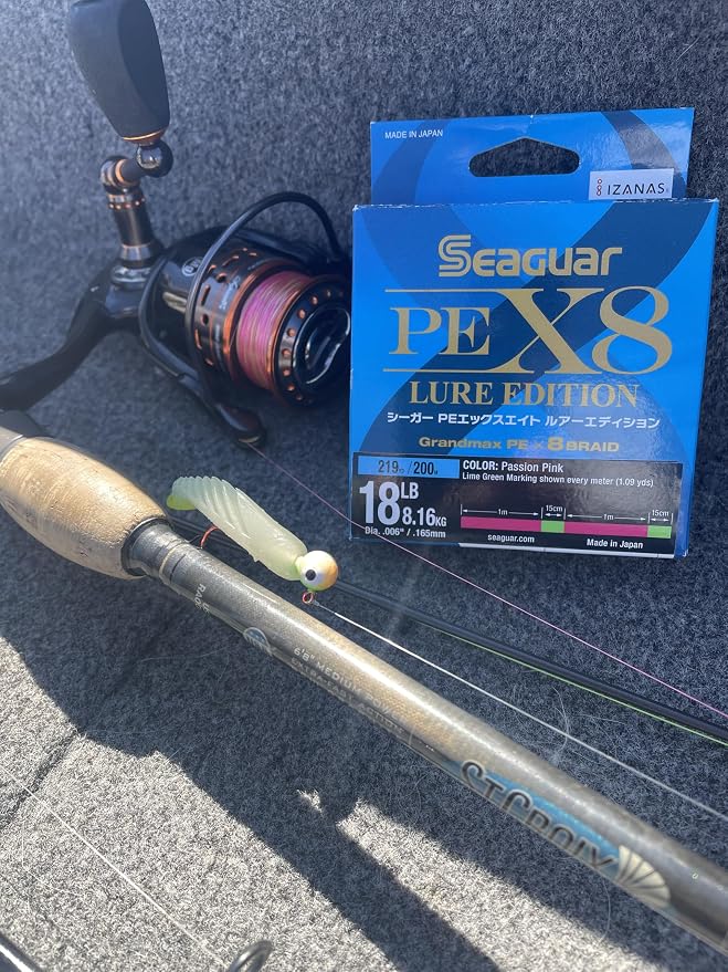 Seaguar JDM PEX8 Lure Edition Micro-Braid Fishing Line, Freshwater, 219yd Spool, Multi-Color, Multiple Sizes