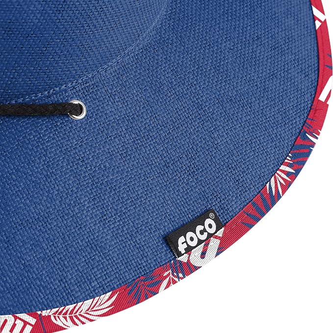 FOCO Men's NCAA College Team Logo Floral Straw Sun Hat