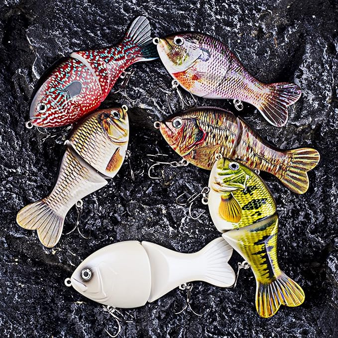 Glide Bait, Slow Sinking Swimbait, Topwater Hard Lures for Bass Catfish,Pike Perch, Freshwater or Saltwater
