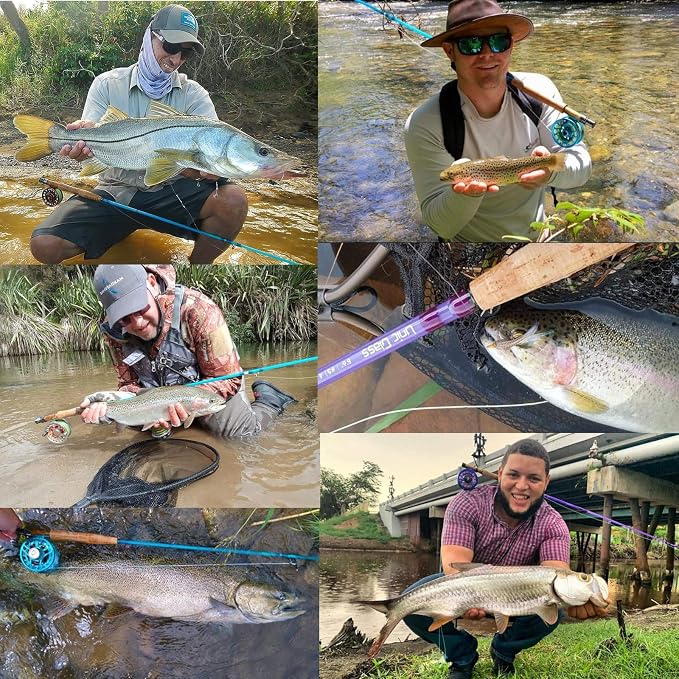 M MAXIMUMCATCH Maxcatch Fiberglass Fly Fishing Rod: 3wt/ 5wt/ 6wt/8wt in Blue,Orange, Purple or Transparent