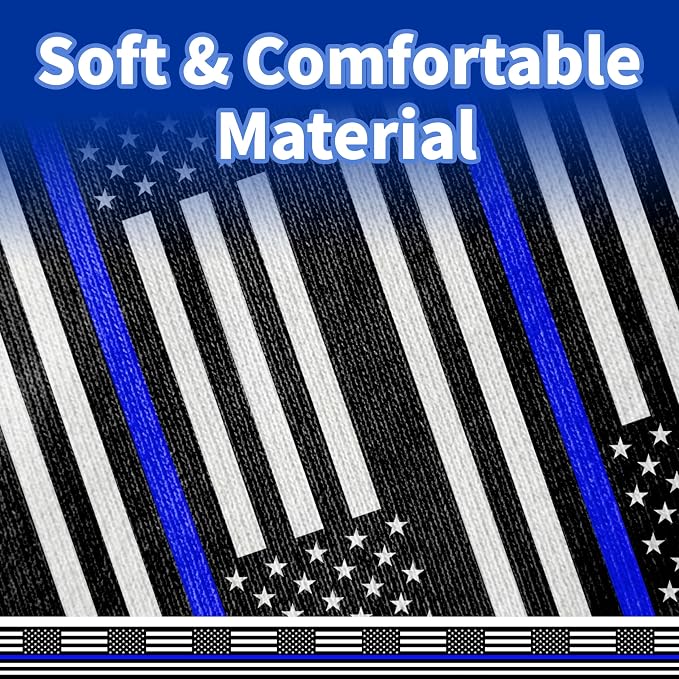 Tie Headband for Women & Men, Flag Patterned Sports Sweatband Head Wrap, Hair Bandana Accessory, 40" x 2.4"
