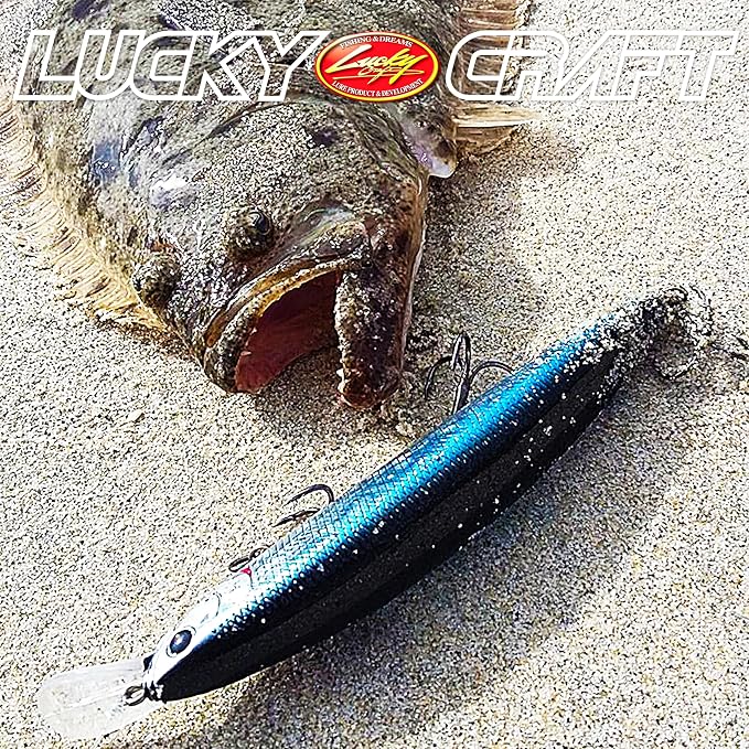 LUCKY CRAFT Surf Pointer 115MR Saltwater Fishing Lures for Halibut and Stripped Bass, Long Casting Jerkbait, Sinking Surf Fishing Gear, Fish Accessories for Tackle Box