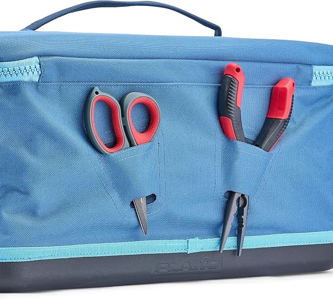 Plano Weekend 3700 Tackle Bag, Cutting-Edge Fishing Tackle Bag, Molded Waterproof Base, Spacious Storage, Die Cut Tool Sleeves, Daisy Chain Attachment Points