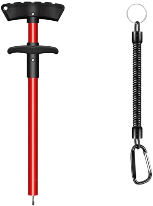 Fish Hook Remover Tool, Fishing Pliers Aluminum Hook Remover Tool Fishing Dehooker Freshwater Saltwater 10 inches with Lanyard