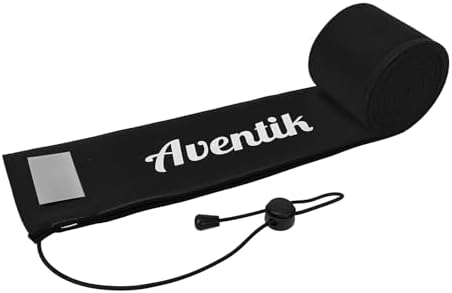 Aventik Lightproof Neoprene Rod Sleeve – Protective Fishing Rod Sock Cover with Hanging Loop & Adjustable Lanyard for Casting, Spinning & Trolling Rods