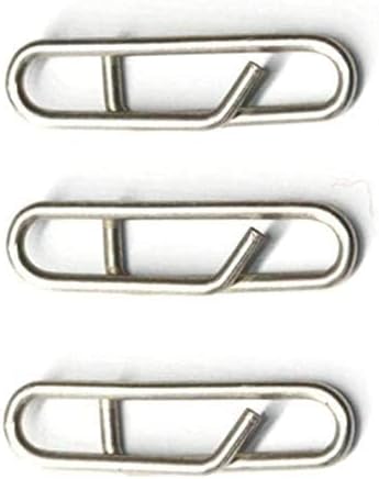 100pcs/pack Stainless Steel Power Clips Lure Clips Snaps Quick Change Fishing Lure Connector Kayak Drifting Fishing Fast Snaps Speed Clips