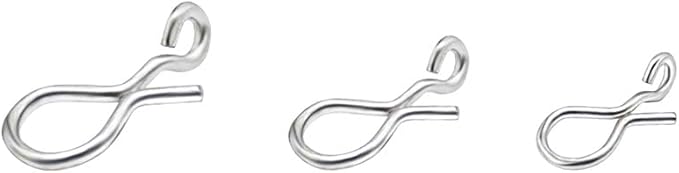 Dr.Fish 50 Pack Fly Fishing Snap 3 Sizes Stainless Steel Quick Change Lure Clip for Fishing Flies, Trout Fishing