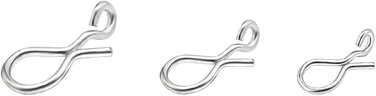 Dr.Fish 50 Pack Fly Fishing Snap 3 Sizes Stainless Steel Quick Change Lure Clip for Fishing Flies, Trout Fishing