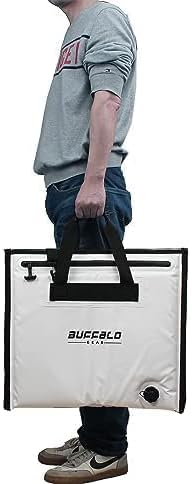 Buffalo Gear Insulated Cooler Bag - 20x18in Bait Cooler, Waterproof Fish Kill Bag