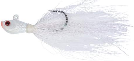 Bucktail Jigs 3 Pack – Hand-Tied Bucktail Hair Fishing Lures | Unique Gliding Head | Saltwater & Freshwater | Striper, Bass, Flounder, Walleye, Fluke | Multiple Weights Available
