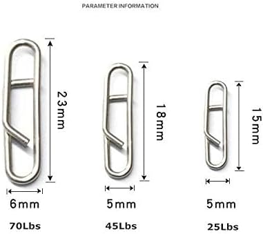 100pcs/pack Stainless Steel Power Clips Lure Clips Snaps Quick Change Fishing Lure Connector Kayak Drifting Fishing Fast Snaps Speed Clips