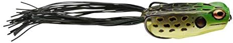 BOOYAH Poppin' Pad Crasher Topwater Bass Fishing Hollow Body Frog Lure with Weedless Hooks