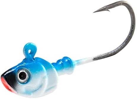 Dr.Fish 10 Pack Swimbait Jig Heads, Saltwater Fishing Jig Heads 3D Eyes High Carbon Steel Hooks Surf Fishing Lures Flounder Striper Halibut Pompano Bass