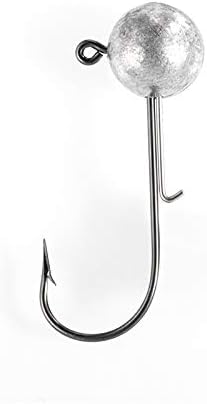 1/8 oz Round Jig Heads 3/16 oz 1/4 oz 3/8 oz 1/2 oz Fishing Jigs Saltwater Freshwater Jig Hooks Set Jig Head Hook for Bass Trout Fishing Accessories Bass Fishing Lures Kit Pack of 10