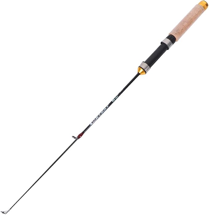 TOYANDONA Pocket Telescopic Fishing Rod, 25.6 Inch Carbon Mini Ultra-Light Ice Fishing Rod Cork Handle, Travel Fishing Pole for Saltwater Freshwater Fishing Gifts for Man