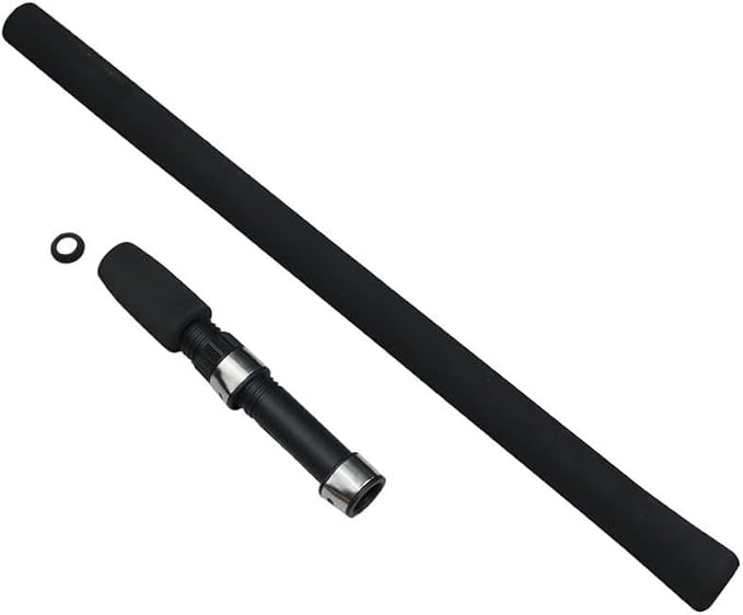 Pack of 1 Replacement Parts Black EVA Spinning Fishing Rod Handle Grip with Reel Seat Rod Repair DIY