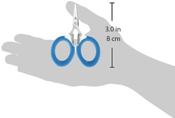 CUDA 3" Micro Scissors Durable Fishing Braid, Mono & Fluorocarbon Cutter for Saltwater & Freshwater with Dual Serrated Blades & Oversized Non-Slip Comfort Bows