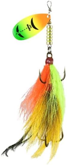 Guideline GTN Musky Slayer Tandem or Single, with Spinner Blade. (Chartreuse Black, Single)