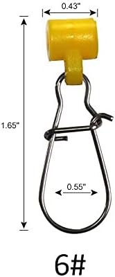 Fishing Line Sinker Slide with Duo Lock Snap Heavy Duty Sinker Size