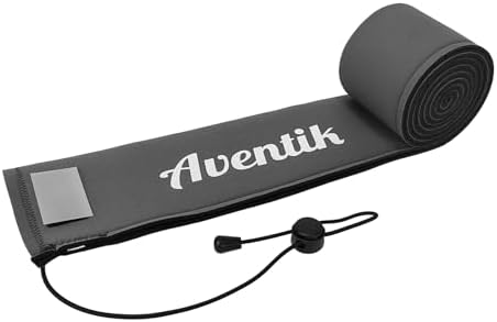 Aventik Lightproof Neoprene Rod Sleeve – Protective Fishing Rod Sock Cover with Hanging Loop & Adjustable Lanyard for Casting, Spinning & Trolling Rods