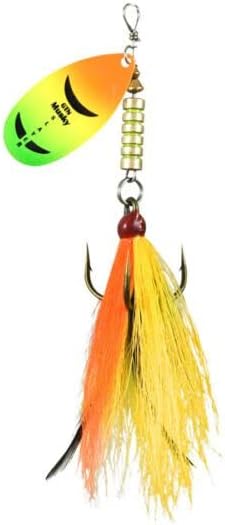 Guideline GTN Musky Slayer Tandem or Single, with Spinner Blade. (Chartreuse Black, Single)